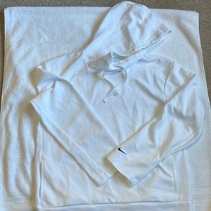 White Nike hooded pullover size small
